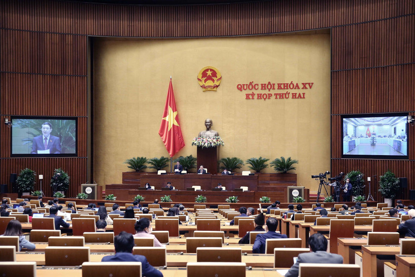 Phiên họp của Quốc hội ngày 29/10. Ảnh: TTXVN