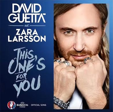 David Guetta trên bìa CD bài hát chính thức của Vòng chung kết Euro 2016.