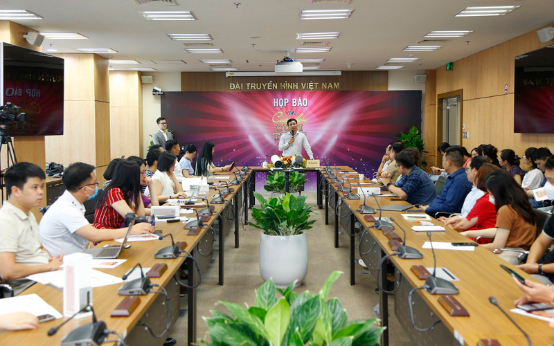 Toàn cảnh họp báo. (Ảnh: VTV)