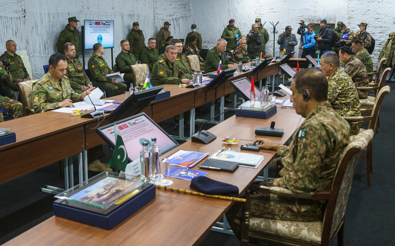 Các bên họp bàn về các thách thức an ninh. (Ảnh: Bộ Quốc phòng LB Nga)