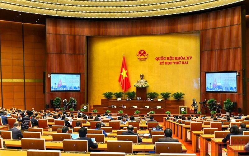 Quang cảnh phiên họp Quốc hội ngày 24/10. (Ảnh: LINH NGUYÊN)