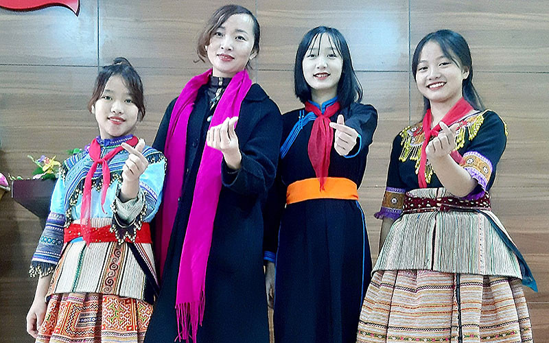 Cô trò Trường Phổ thông dân tộc bán trú THCS Nậm Mòn (huyện Bắc Hà, tỉnh Lào Cai) giành giải Nhất cuộc thi.