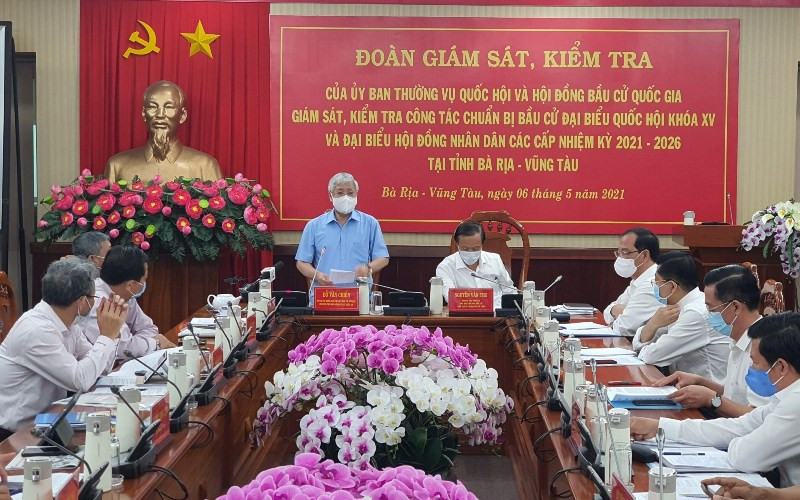 Giám sát, kiểm tra công tác chuẩn bị bầu cử tại Bà Rịa - Vũng Tàu