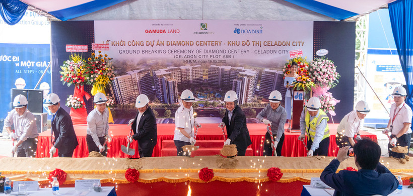 Hòa Bình khởi công xây dựng phân khu Diamond Centery thuộc Celadon City