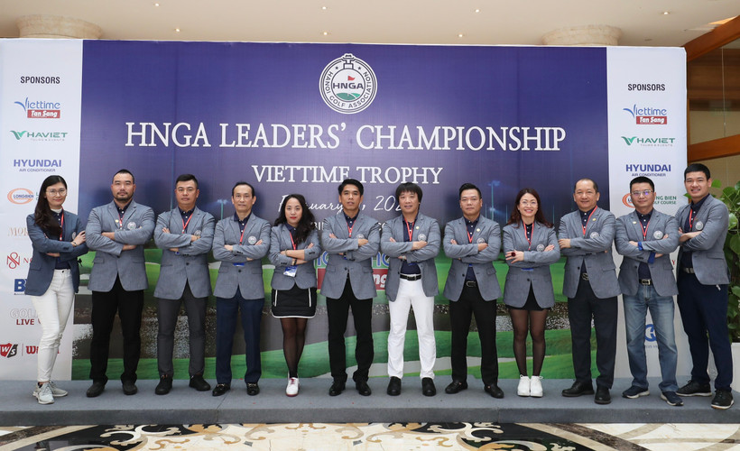 Các thành viên ban lãnh đạo tham dự giải đấu. (Ảnh: HNGA)