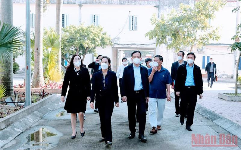 Lãnh đạo thành phố Hải Phòng kiểm tra công tác phòng, chống dịch Covid-19 tại huyện Tiên Lãng.