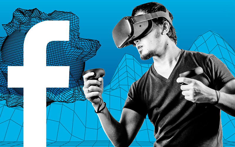 Các cuộc họp dưới dạng phiên bản hình đại diện thông qua tai nghe không dây thực tế ảo Oculus Quest 2 của Facebook.