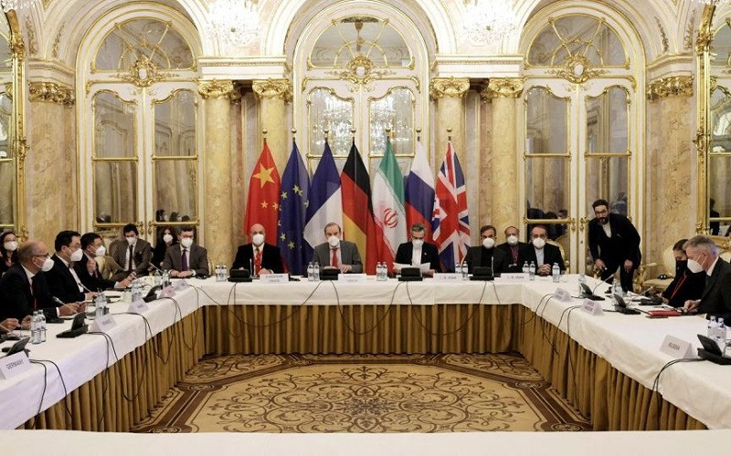 Quang cảnh cuộc họp của Ủy ban hỗn hợp JCPOA tại Vienna, Áo, ngày 17/12/2021. (Ảnh: Phái đoàn EU tại Vienna/Reuters)