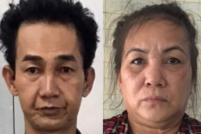 Hai đối tượng Dương Thị Sen và Quách Chinh Nhân.