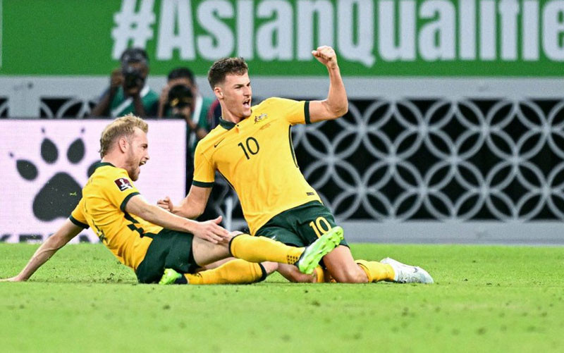 Vượt qua Peru, Australia giành vé dự World Cup 2022. (Ảnh: AFP)