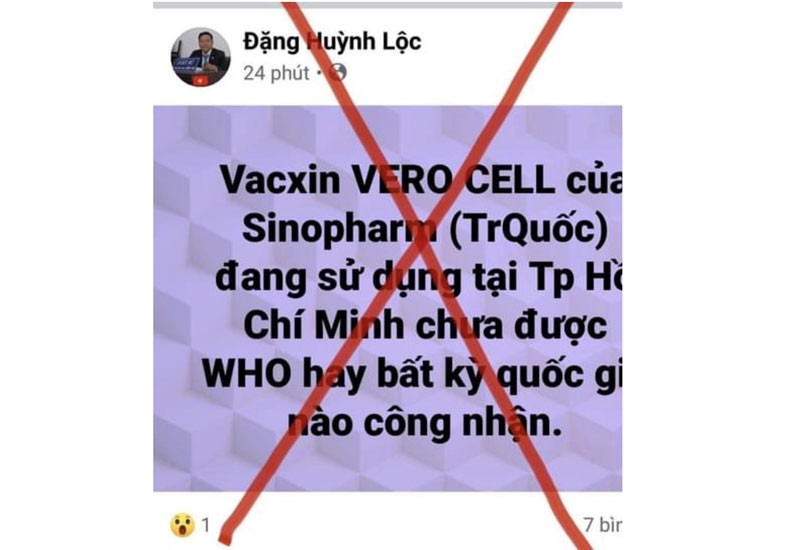 Thông tin đăng sai sự thật trên facebook được lan truyền trên mạng xã hội. 