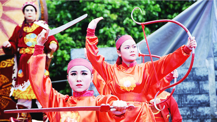 Nhiều chương trình văn hóa nghệ thuật đề tài lịch sử góp phần khơi dậy tinh thần yêu nước. Ảnh: ANH HẢI