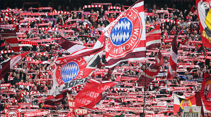 Không khí lễ lội, ăn mừng đã bắt đầu tại Allianz Arena ngay trước khi trận đấu bắt đầu. (Nguồn: FcBayern)