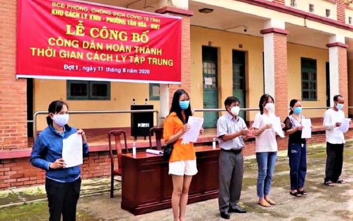 Nhiều trường hợp ở Đắk Lắk trở về từ vùng dịch đã hoàn thành thời gian cách ly theo quy định.