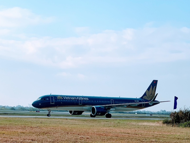 Máy bay hạ cánh xuống Cảng hàng không quốc tế Cát Bi (Hải Phòng) (Ảnh minh hoạ)