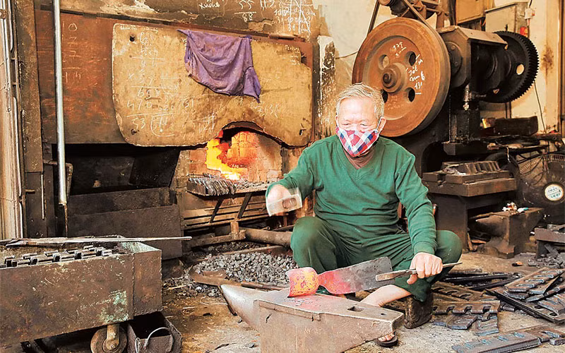 Nghệ nhân Nguyễn Văn Mộc. (Ảnh: Huy Hoàng)