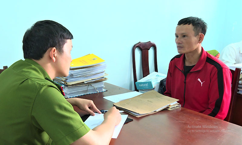 Đối tượng Phan Văn Lợi tại Công an TP Buôn Ma Thuột.