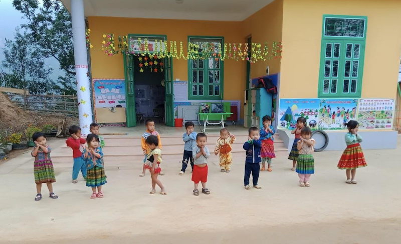 Trẻ em tại Trường mầm non Tênh Phông (Tuần Giáo, Điện Biên)