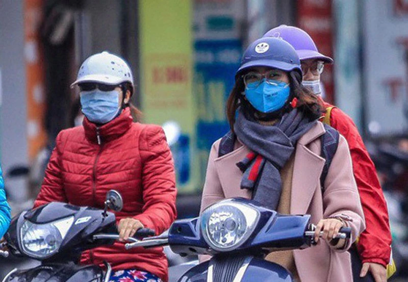 Khu vực Hà Nội đêm nay nền nhiệt thấp nhất giảm mạnh, trời rét. (Ảnh minh họa)