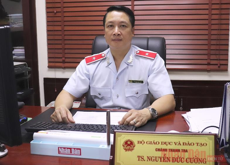 Chánh Thanh tra Bộ Giáo dục và Đào tạo Nguyễn Đức Cường. (Ảnh: MINH NGUYỆT).