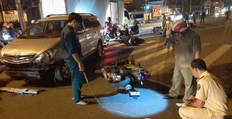 Hiện trường vụ tai nạn.