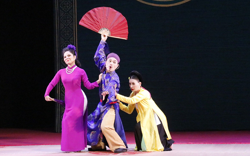 Nhiều nghệ sĩ trẻ của bộ môn chèo đam mê với nghề. Ảnh: Đào Anh