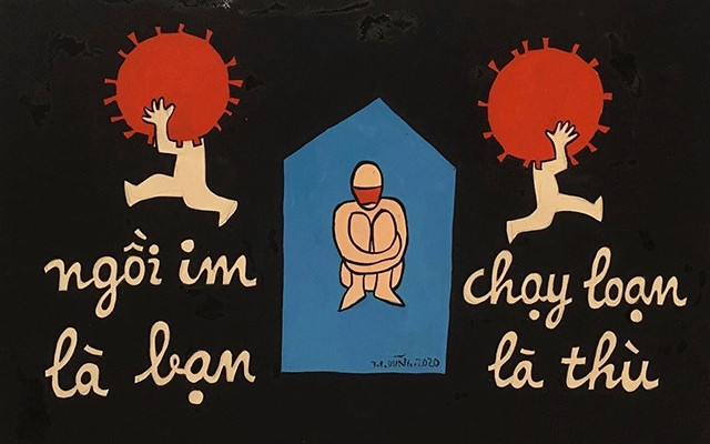 Tranh cổ động của họa sĩ Trần Công Dũng.