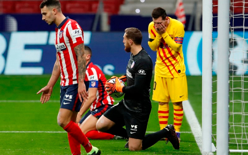 Barca thất thủ trong ngày Messi thi đấu mờ nhạt. (Ảnh: Atletico Madrid)