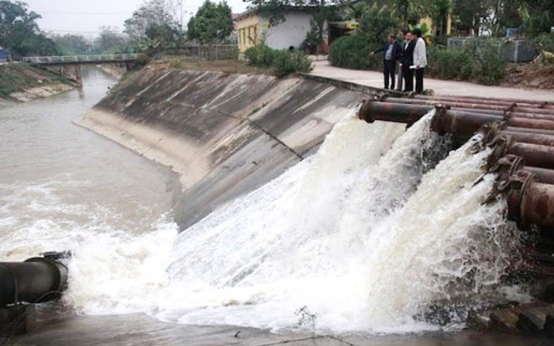 Trạm bơm Thanh Điềm, huyện Mê Linh, Hà Nội. 
