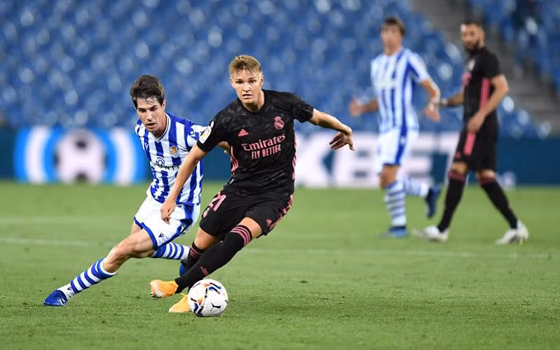 Màn trình diễn của Martin Odegaard là điểm sáng hiếm hoi trong ngày ra quân của Real. (Ảnh: Getty Images).