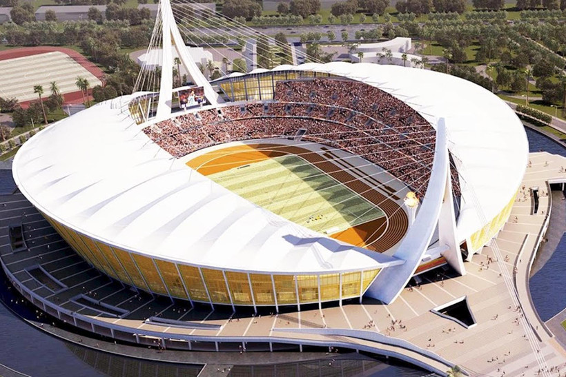 Sân vận động Morodok Techo mới được khánh thành của Campuchia. (Ảnh: FFC)