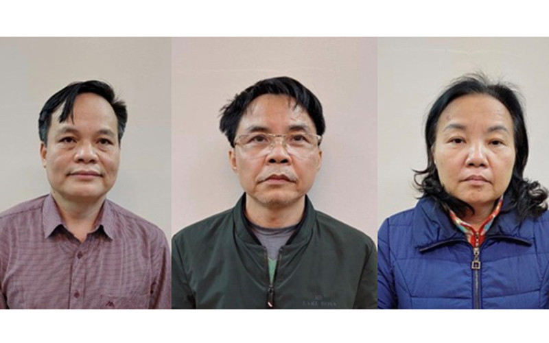 Các đối tượng từ trái sang phải: Lâm Văn Tuấn, Phan Huy Văn, Phan Thị Khánh Vân.