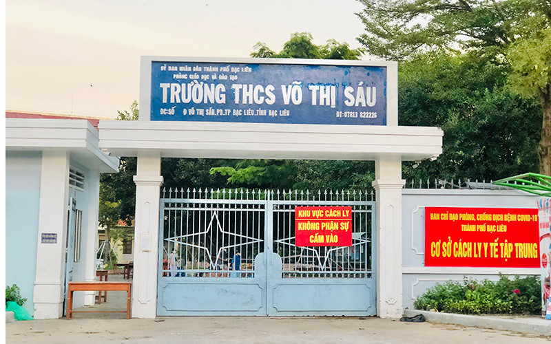 Hầu hết các trường học tại Bạc Liêu hiện nay đều được trưng dụng làm điểm thu dung, điều trị Covid-19. (Ảnh Trọng Duy).