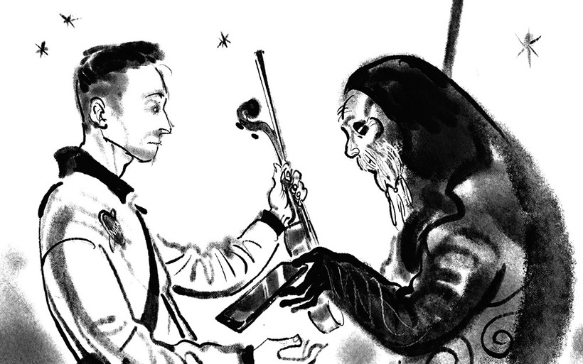 Tranh minh họa sử dụng trong vở diễn.