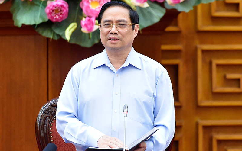 Thủ tướng Chính phủ Phạm Minh Chính phát biểu tại cuộc họp.
