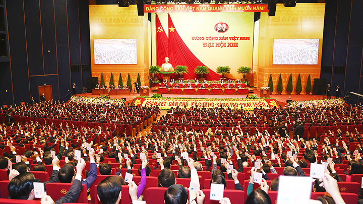 Toàn cảnh Đại hội Đảng lần thứ XIII. Ảnh: DUY LINH