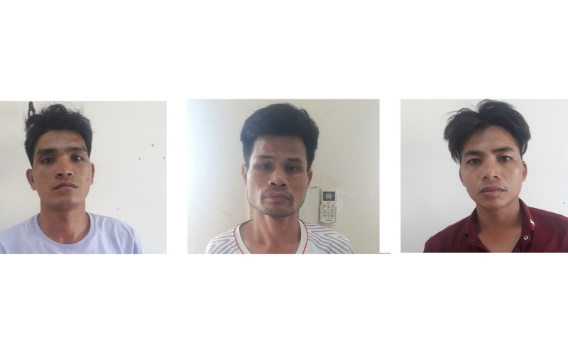Ba đối tượng đang bị tạm giữ hình sự.