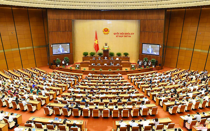 Phiên chất vấn tại Kỳ họp thứ 3, Quốc hội khóa XV. (Ảnh: Đăng Khoa)