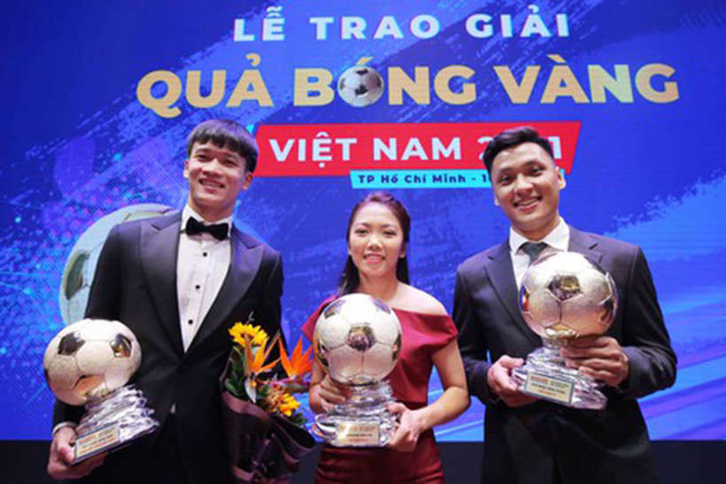 Những gương mặt xuất sắc nhất bóng đá Việt Nam trong năm 2021. (Ảnh: VFF)