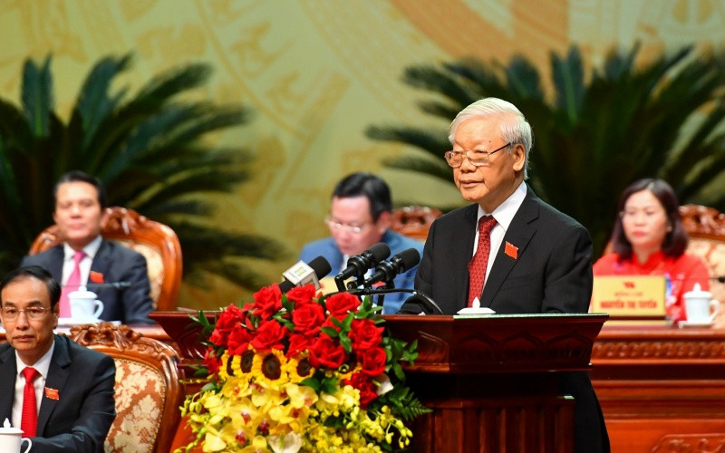 Tổng Bí thư, Chủ tịch nước Nguyễn Phú Trọng phát biểu ý kiến chỉ đạo Đại hội.