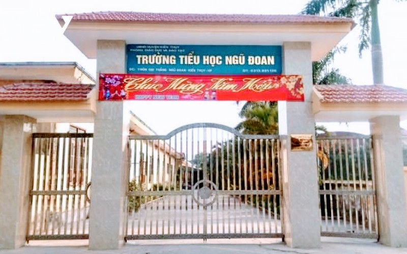 Trường tiểu học Ngũ Đoan - nơi xảy ra bạo lực với 3 học sinh.