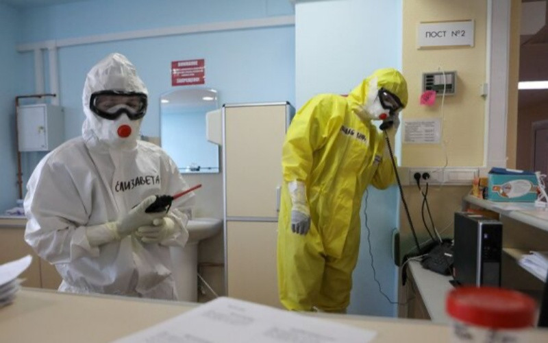 Một sở chỉ huy tác chiến phòng, chống Covid-19 ở Moscow. (Ảnh: Moscow-24)