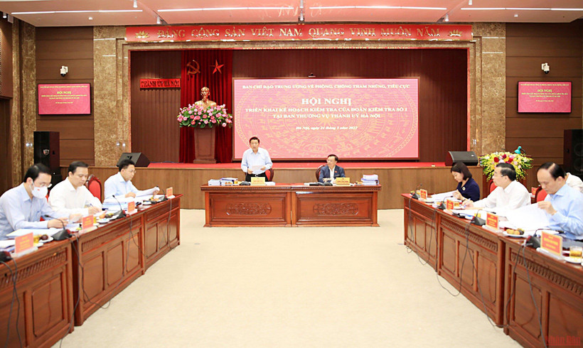 Quang cảnh buổi làm việc (Ảnh: Duy Linh)