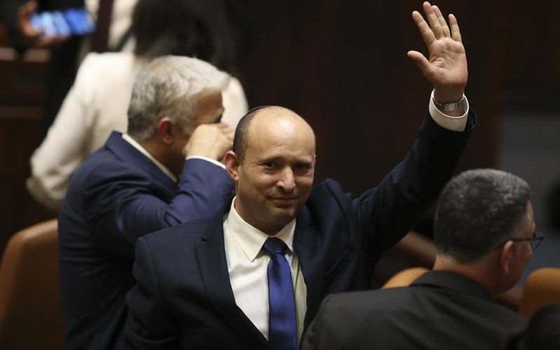 Thủ tướng Naftali Bennett trong phiên họp của Knesset tại Jerusalem, ngày 13-6. (Ảnh: AP)