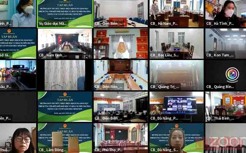 Buổi tập huấn trực tuyến do Bộ Giáo dục và Đào tạo tổ chức.