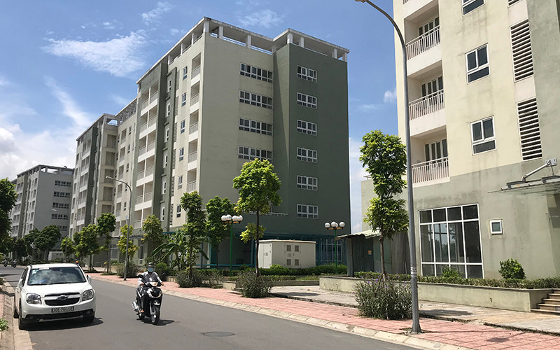 Dự án nhà ở tái định cư tại phường Thượng Thanh, quận Long Biên. (Ảnh: Ngọc Sơn)