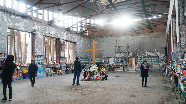 Phòng thể chất, nơi hơn 1.200 con tin bị giam giữ trong ba ngày đêm kinh hoàng năm 2004.