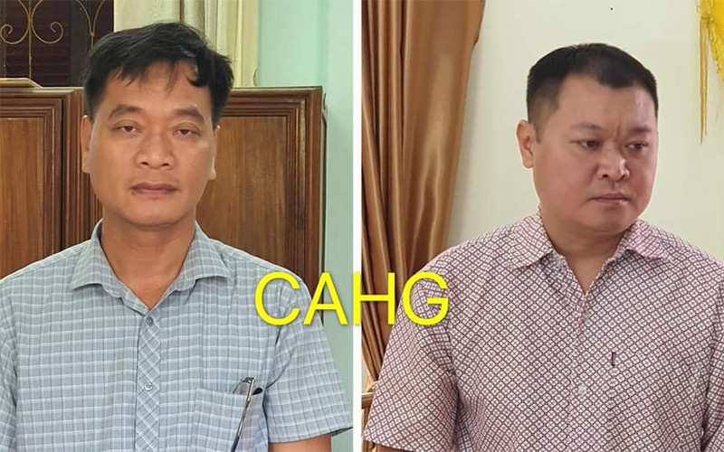 Hai đối tượng bị khởi tố về hành vi thiếu trách nhiệm gây hậu quả nghiêm trọng. (Ảnh: Công an Hà Giang)