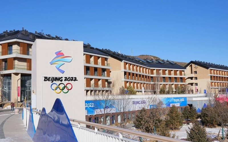 Làng Olympic Bắc Kinh 2022, nơi diễn ra các cuộc tranh tài và phục vụ ăn, ở cho các vận động viên. (Ảnh: Tân Hoa Xã)