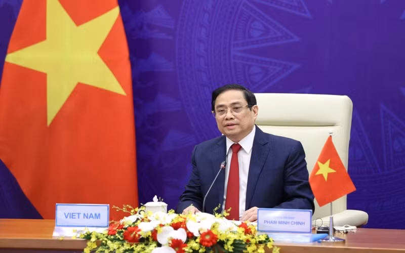 Thủ tướng Chính phủ Phạm Minh Chính tham dự Hội nghị. (Ảnh: Bộ Ngoại giao)